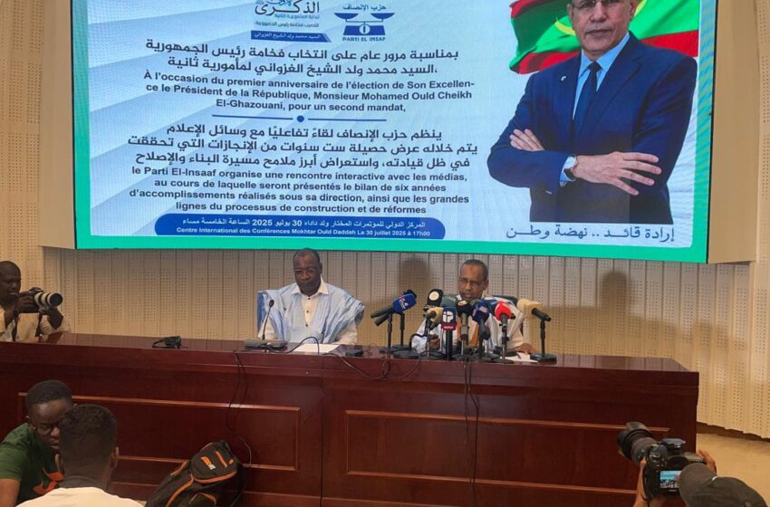 Bilan du président Ghazwani : INSAF organise une rencontre interactive avec la presse