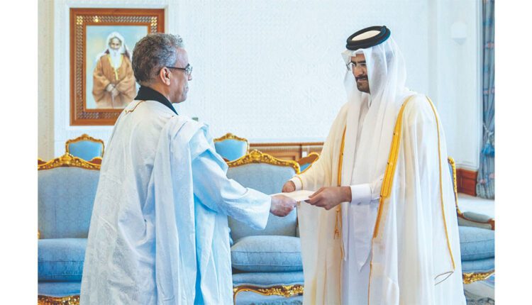  Diplomatie : Ould Babana, l’ambassadeur de Mauritanie au Qatar présente ses lettres de créance